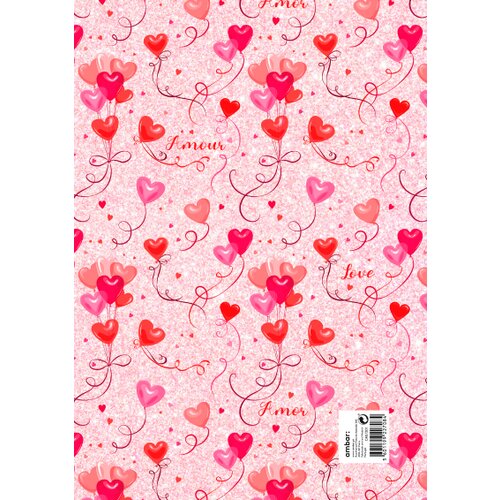 Ambar Ukrasni papir B1 - Classic, Balloon Hearts Slike