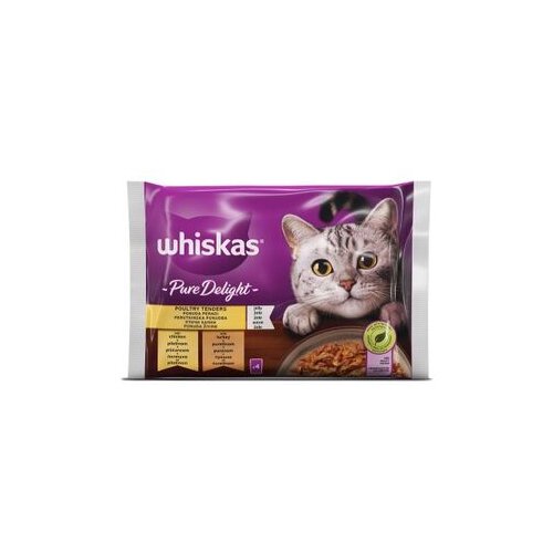 Whiskas kesice Pure delight izbor zivine 4x85gr Cene