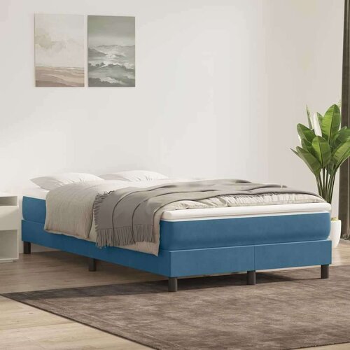 Box Spring krevet bez madracem tamnoplavi 120x220 cm samt Cene
