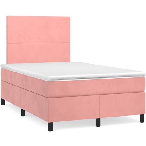 Maison Chic Box spring postelja - Vzmetna postelja z vzmetnico roza 120x200 cm žamet SL8604, (21886228) Cene