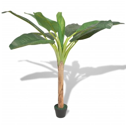 vidaXL Umetna rastlina bananovec v loncu 150 cm zelene barve Cene