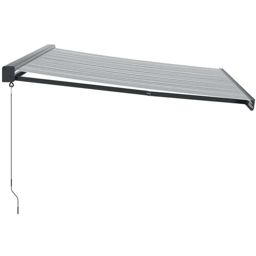 Tenda na uvlačenje antracit-bijela 4x3 m od tkanine i aluminija Slike
