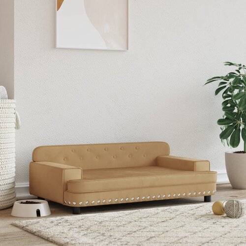 vidaXL Krevet za pse smeđi 90 x 53 x 30 cm baršunasti Cijene