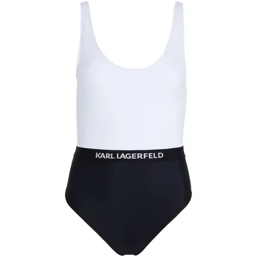 Karl Lagerfeld Enodelne kopalke črna / bela