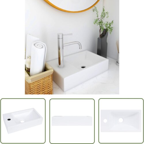 The Living Store Umivalnik 400x220x90 mm SMC bel - Umivalnik, (21744818) Slike
