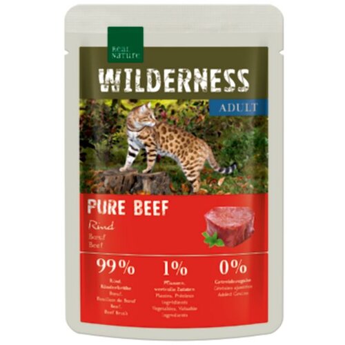 Real Nature Cat Wilderness Adult Pure Beef govedina 85g vrečka Cene