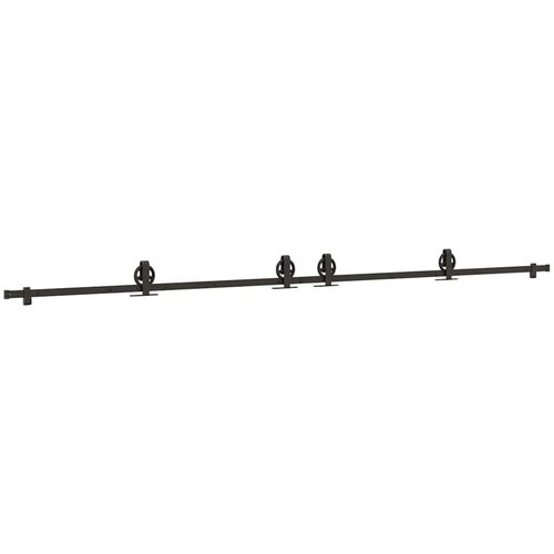 vidaXL Komplet opreme za drsna vrata 366 cm jeklo črne barve, (22046546) Cene