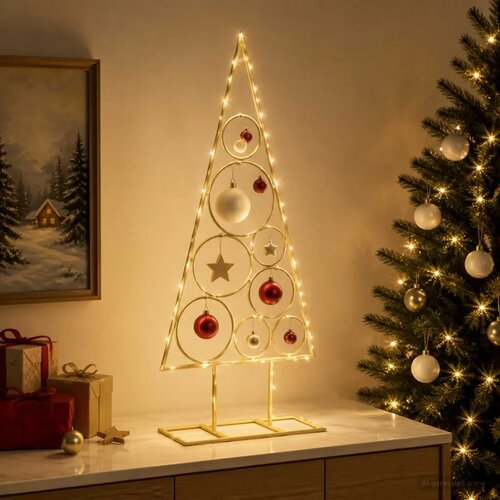  Metalna božićna jelka KUOPIO 60 cm Čelik Zlatno - 60 cm Zlatno Slike