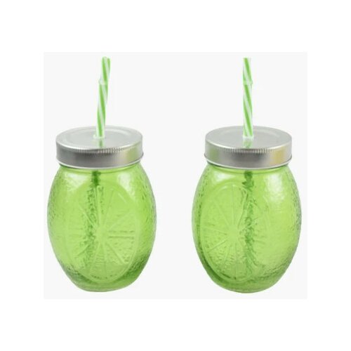 Čaša sa slamčicom - dve u setu - zelena ( 24730 ) Slike