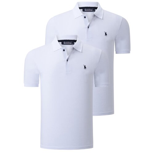Dewberry DUO SET T8561 MENS TSHIRT-WHITE-WHITE Slike
