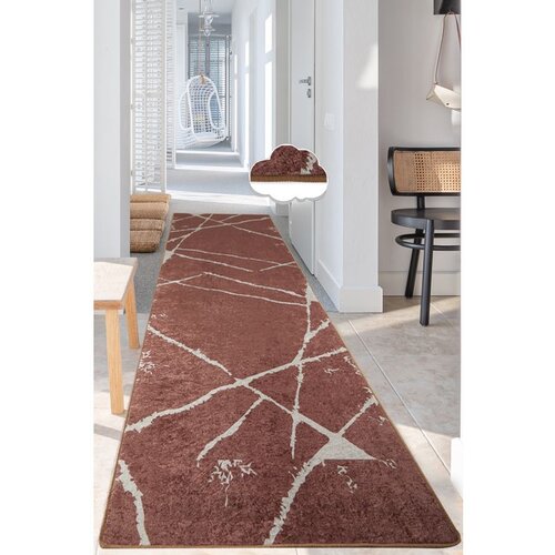 Conceptum Hypnose broken - beige tile red hall carpet (80 x 200) Cene