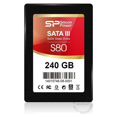 Silicon Power SATA3 240GB S80 550/500MB/s SP240GBSS3S80S25 SSD Slike