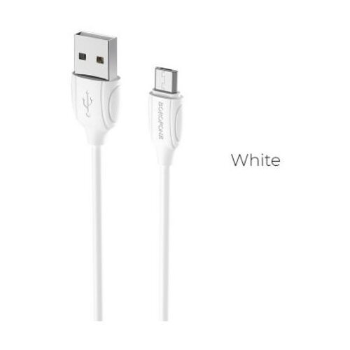 Hoco. BOROFONE podatkovni kabel X19 MicroUSB na USB 1m 2,4A bel Slike
