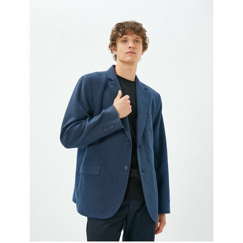 Koton Blazer Jacket With Button Button Pocket Detailed Viscose Blend Slike
