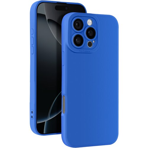AVIZAR Ohišje za iPhone 16 Pro Silikonsko gladko zaščiteno ohišje za fotoaparat, Modra, (5000010130) Cene