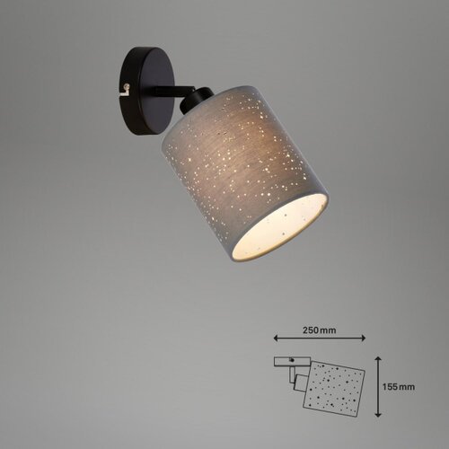 BRILONER 2078-014 - zidno spot svetlo spotlight 1xE27/25W/230V sivo/crno Slike