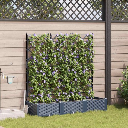  Vrtna saksija 3 pcs Sivi 120 x 40 x 126 cm Plastika Slike