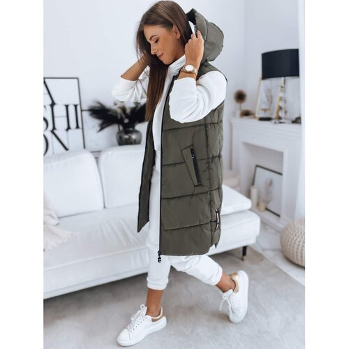 DStreet Quilted women&amp;#039;s vest BALTIS green TY3227 Slike