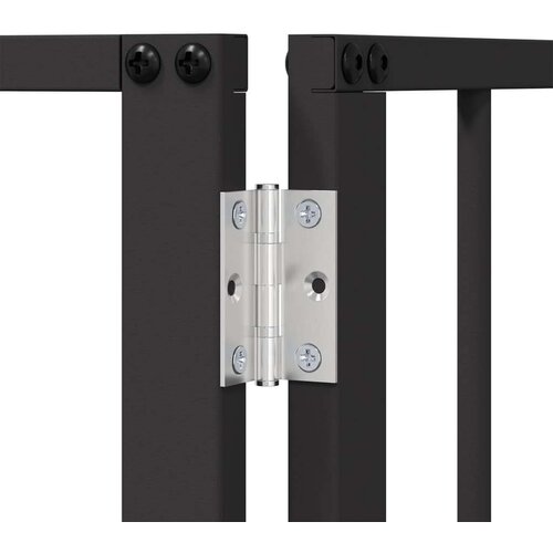  Vrata za pse 8 pcs Crna 100 x 60 cm Cinkani čelik Slike
