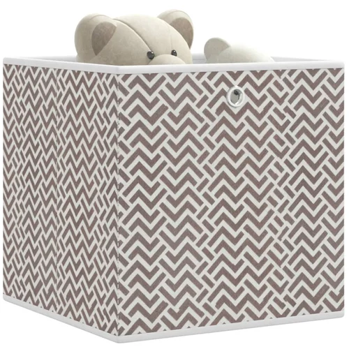 vidaXL Škatle za shranjevanje 4 kosi rjav 32x32x32 cm blago vidaXL Škatle za shranjevanje 4 kosi rjav 32x32x32 cm blago