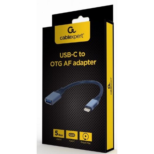 Gembird USB Type C to OTG USB A Female adapter, space grey Slike