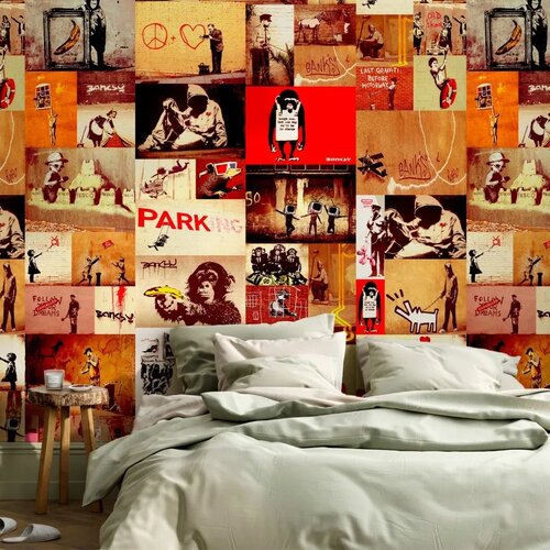  Tapeta - Collage - Banksy 50x1000 Standard Slike