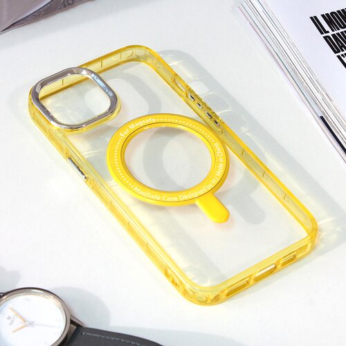 Torbica frame magsafe za iphone 14 6.1 zuta Slike