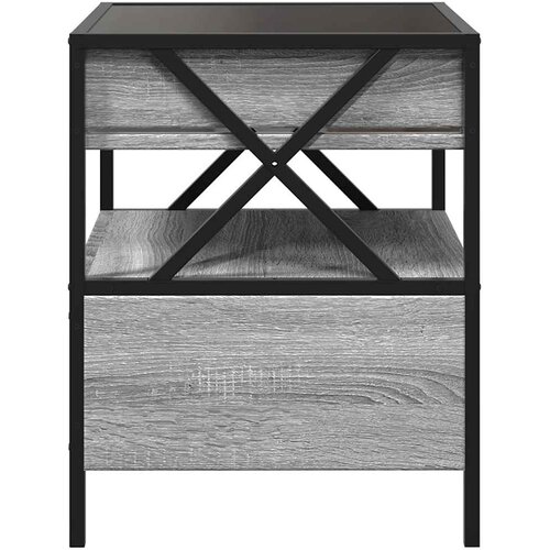  Stolić s beskonačnim LED svjetlima boja hrasta 40 x 40 x 51 cm Slike