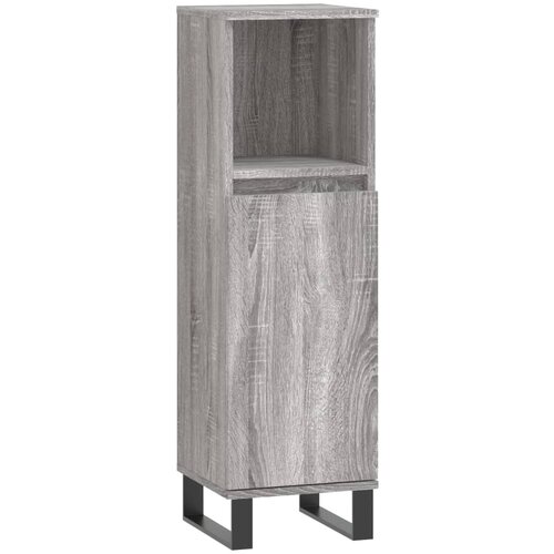 Maison Chic Kopalniška omarica - Kopalniški kabinet siva sonoma 30x30x100 cm inženirski les, (21794796) Cene