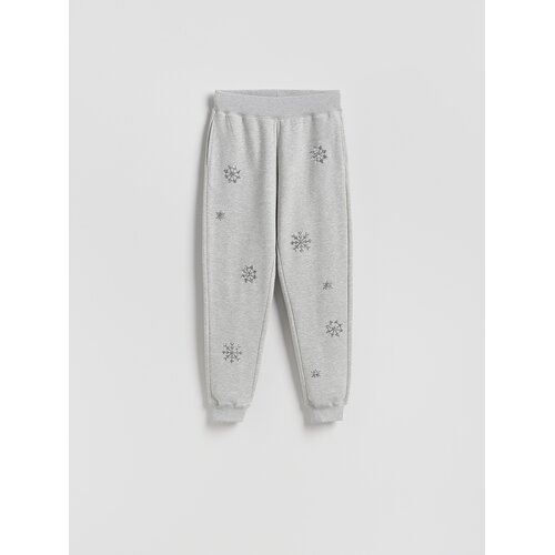 Reserved LADIES` TROUSERS - tamnosivo Cijene