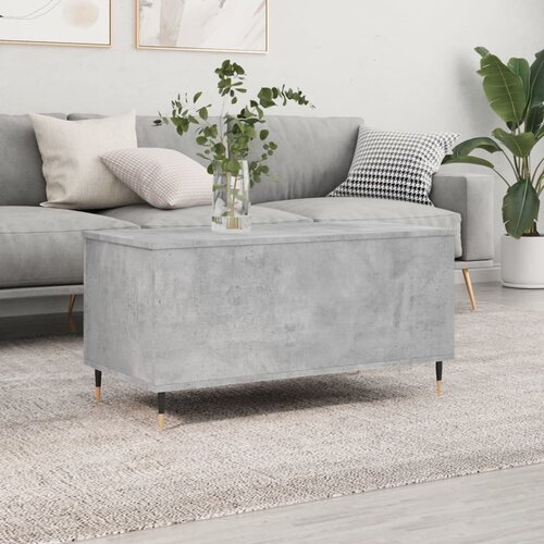 vidaXL Klubska mizica betonsko siva 90x44,5x45 cm inženirski les Cene