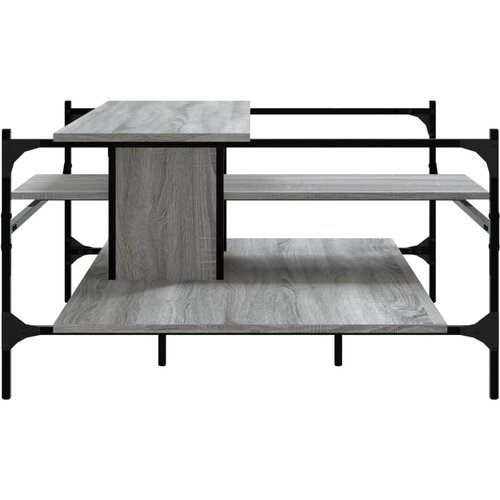  Stolić za kavu siva boja hrasta 100x100x48,5 cm Slike