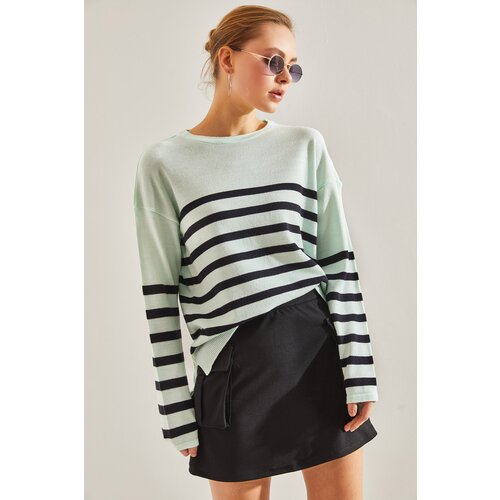 Bianco Lucci Women's Striped Sweater Slike