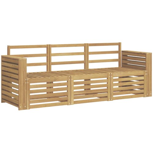  Setovi sofa 3 kom. Bijela Čvrsto drvo akacije 197.5 x 63 x 73 cm Slike