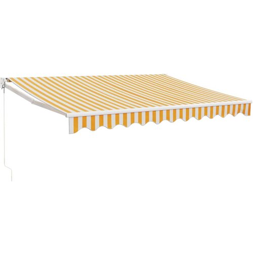 Maison Chic Zložljiva tenda - Senčniki rumena in bela 3x2,5 m blago in aluminij, (22038836) Cene