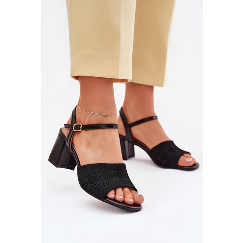 Boto Women's Heeled Sandals Black Sarena Cene
