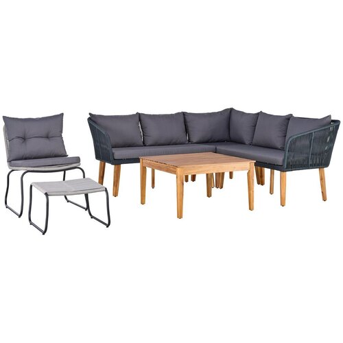 Lesnina XXXL lounge garnitura trendy, barva akacije, antracit Slike