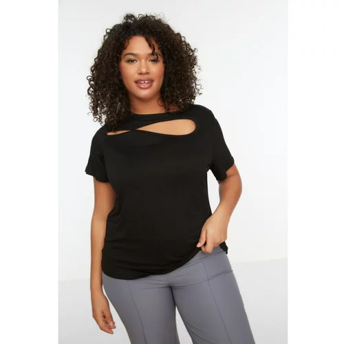 Trendyol Curve Black Cutout Detailed Knitted Blouse
