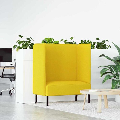 vidaXL Zofa z visokim naslonom Svetlo rumena 109 x 56 x 121 cm blago Cene