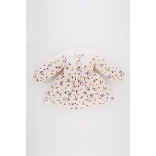 Defacto Regular Fit Flower Long Sleeve Woven Dress Slike