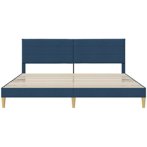  Krevetna konstrukcija s uzglavljem Plava 200 x 200 cm Tkanina Slike