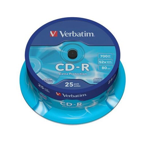 Verbatim DATA LIFE CDR80 52X 25/1 prazni CD mediji, (346197) Slike