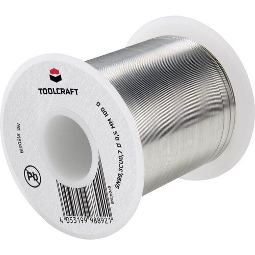 Toolcraft spajkalna žica\, neosvinčena tuljava Sn99\,3Cu0\,7 ROL1 100 g 0.5 mm, (20428523) Cene