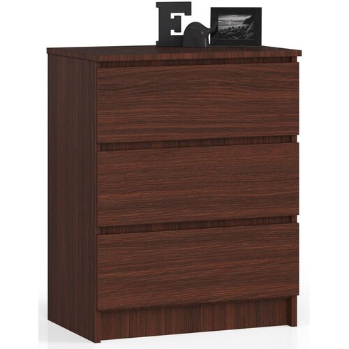 AKORD Komoda, 3 Predali, Wenge, (5000332268) Cene