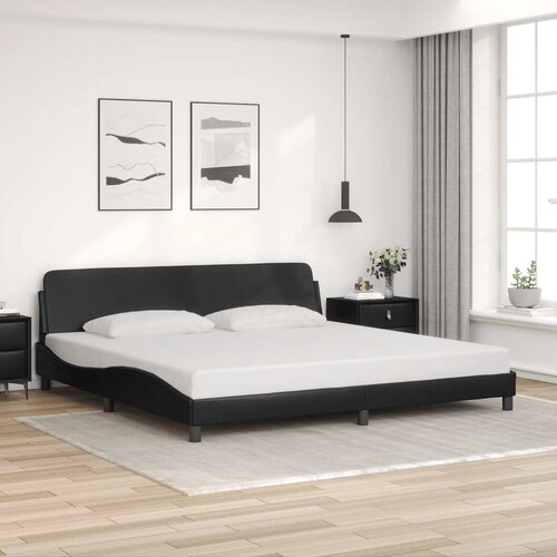  Okvir za krevet Dover crni 200x200 cm od umjetne kože Cene