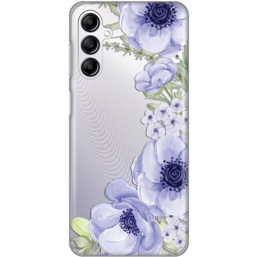 Torbica silikonska print skin za samsung A145R galaxy A14 4G blue roses Slike