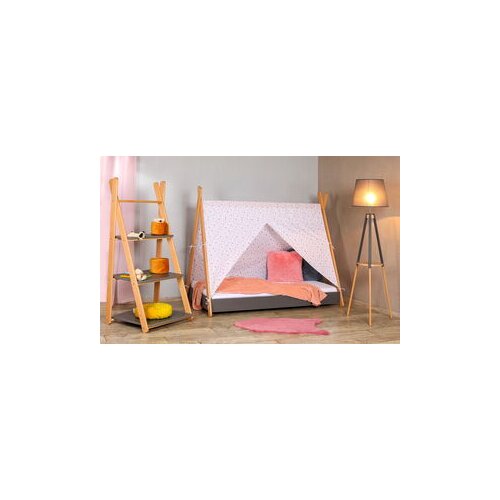  krevet sa nastre&amp;scaron;nicom i du&amp;scaron;ekom 180x80 tipi - sivi 7793 Slike