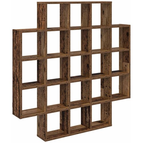 vidaXL Stenska polica Star les 100 x 13 x 100 cm Inženirski les, (5000307292) Cene