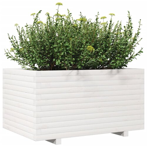  Vrtna sadilica bijela 90x60x49,5 cm od masivne borovine Slike