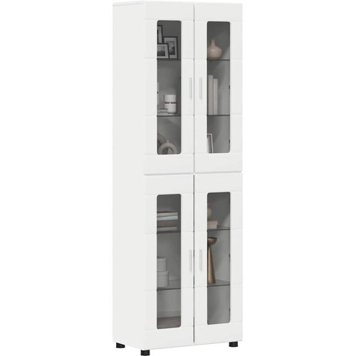  Highboard FLORIN Bijelo 60 x 35 x 182 cm Konstruirano drvo Slike